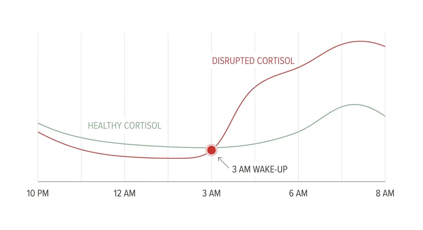 Cortisol through the night: healthy curve versus disrupted curve