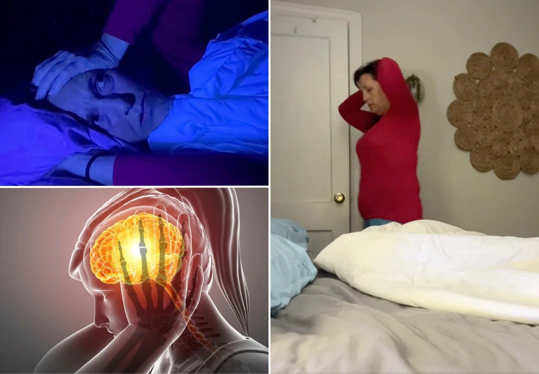 Lying awake at night while the mind stays switched on